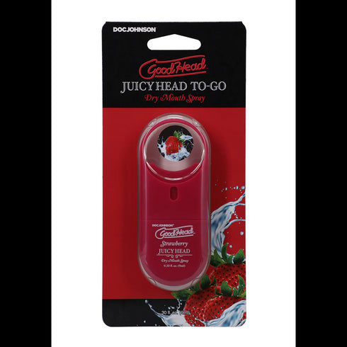 Doc Johnson Juicy Head Mundtrockenheitsspray zum Mitnehmen, Erdbeere, 0,3 fl.oz