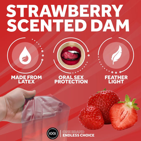 EXS Oral Dams Strawberry