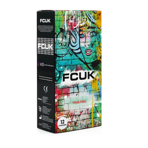 FCUK True Feel Condoms Graffiti Design Box 12