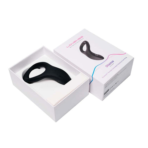 Lovense Diamo app-gesteuerter vibrierender C-Ring Schwarz