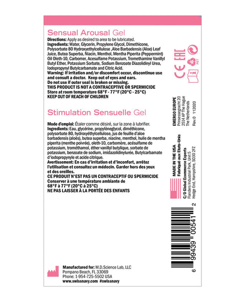 Swiss Navy Infuse Arousal Gele für Paare spielen 2x59ml