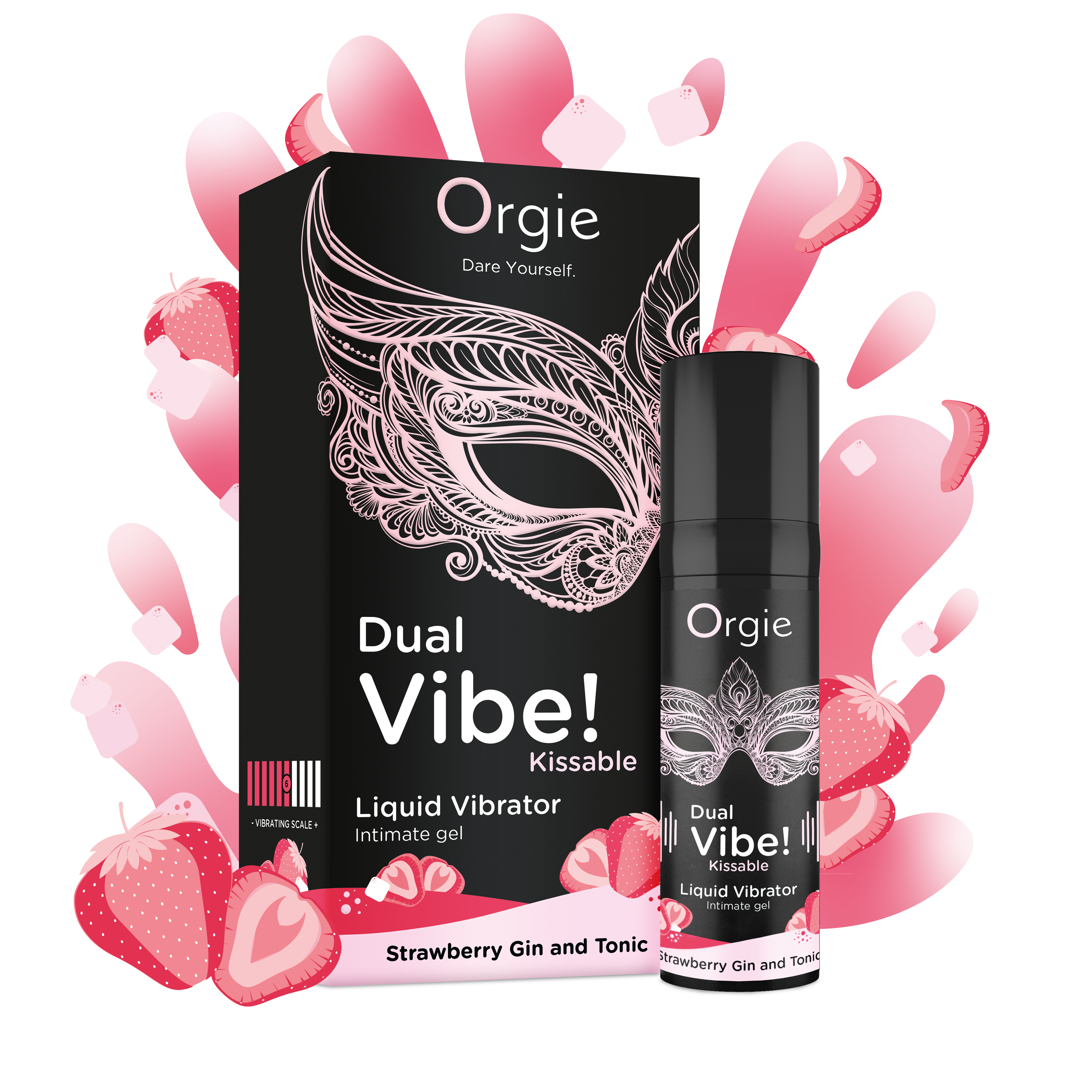 Orgie Dual Vibe Kissable Gel Erdbeere Gin &amp; Tonic 15ml Zweitbild