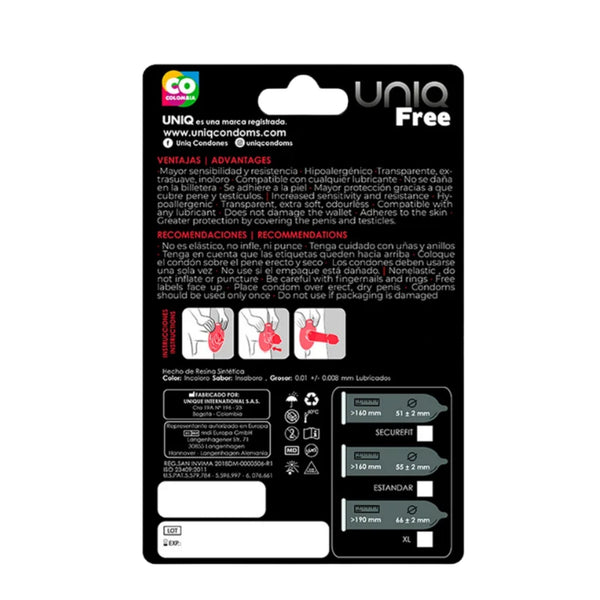 Uniq Free Kondome 3er Pack