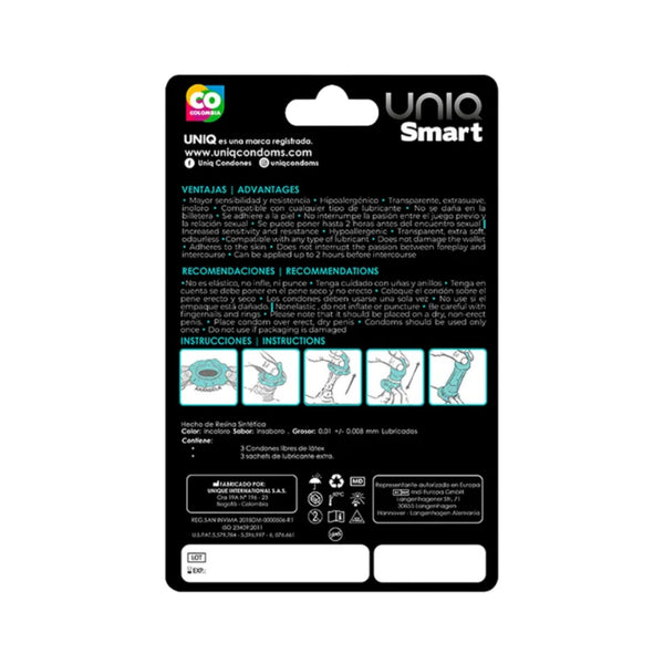 Uniq Smart Kondome 3er Pack