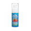 Front studio product shot displaying the 30 ml blue bottle of 5th Paradise Strong Liquid Vibrator Strawberry featuring graphics of fresh strawberries, a white pump dispenser, and a clear protective cap.