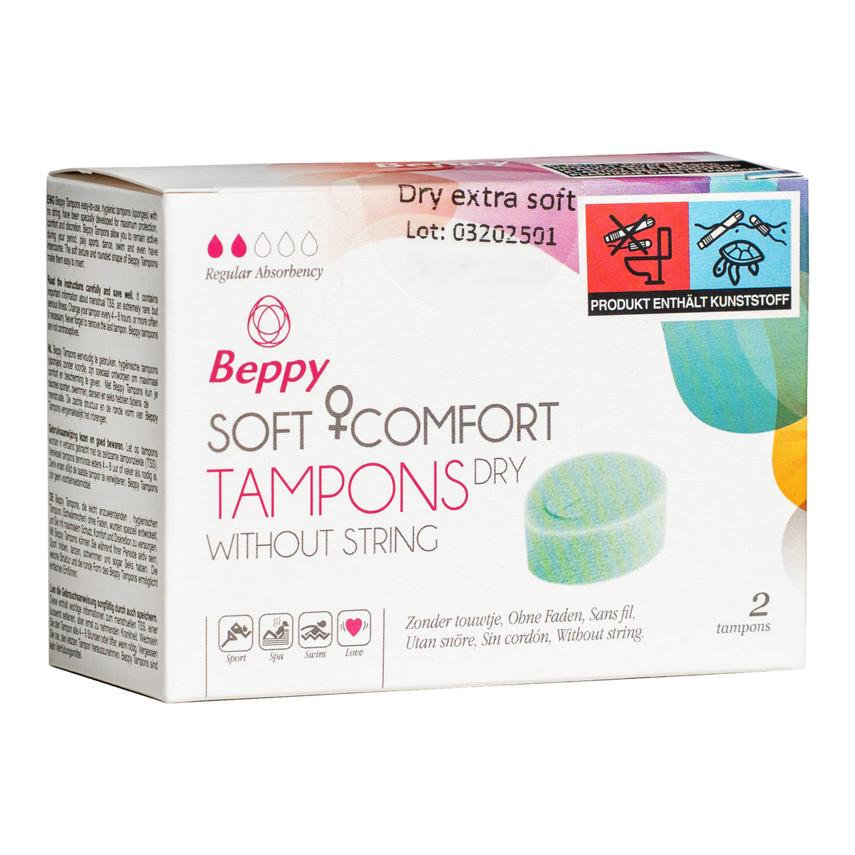 Beppy Soft Comfort Tampons Dry box front Hauptbild