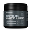 Front studio shot of the 500 ml FistAssist Fisting White Lube No. 5 tub against a dark background, featuring light blue and white text detailing equal 8/10 ratings for both thickness and glide.