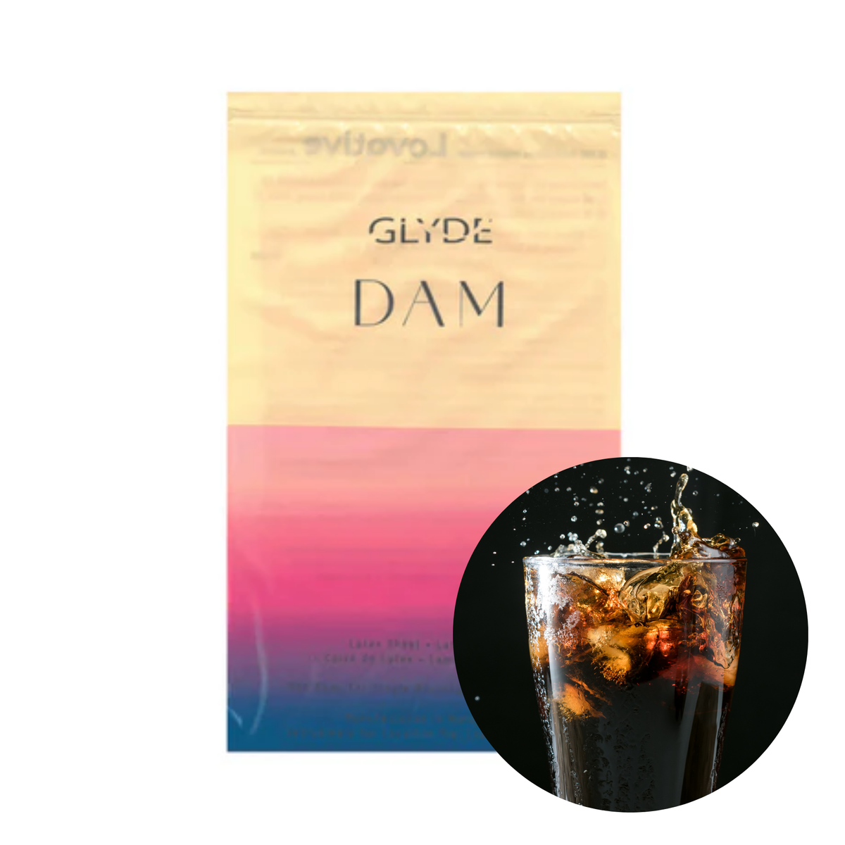 Transparente Glyde-Lecktücher Schwarz/Cola