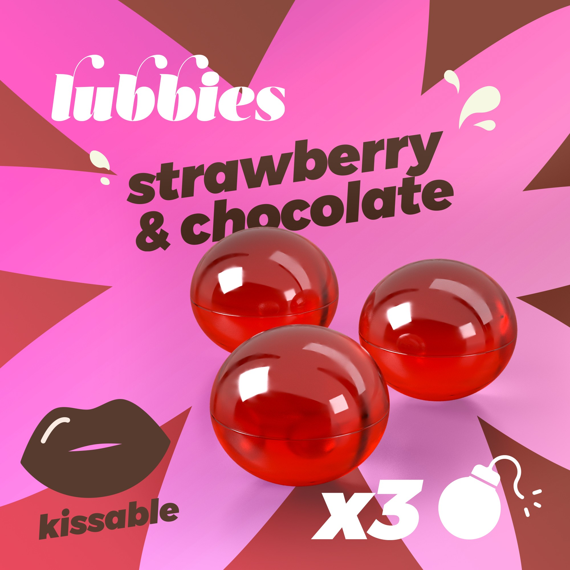 Crushious Lubbies Kissable Oil Balls Strawberry & Chocolate Zweitbild