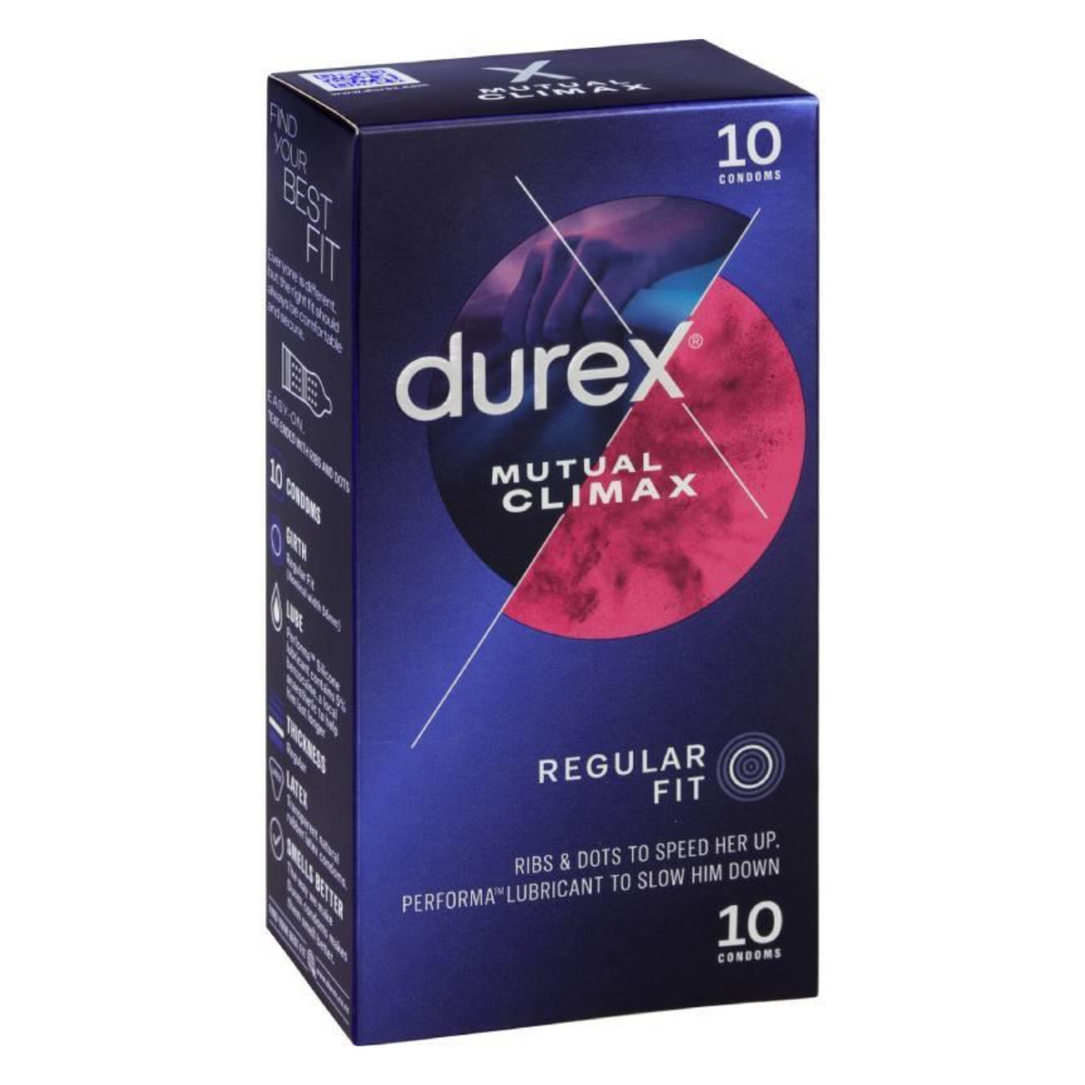 Durex Mutual Climax condoms packaging front, 10 pack Hauptbild