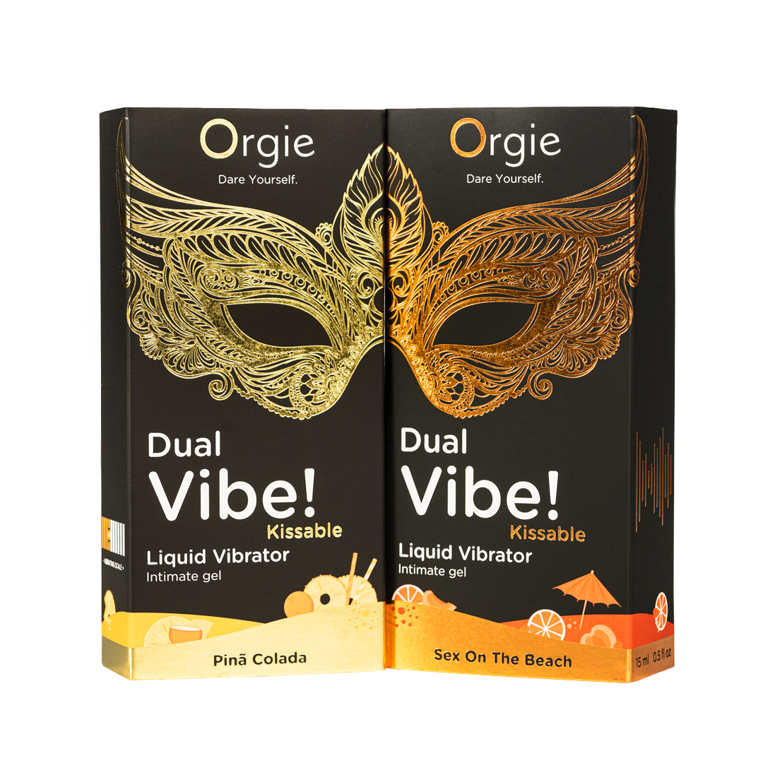 Orgie Dual Vibe Kissable Gel Pina Colada 0.5 fl oz