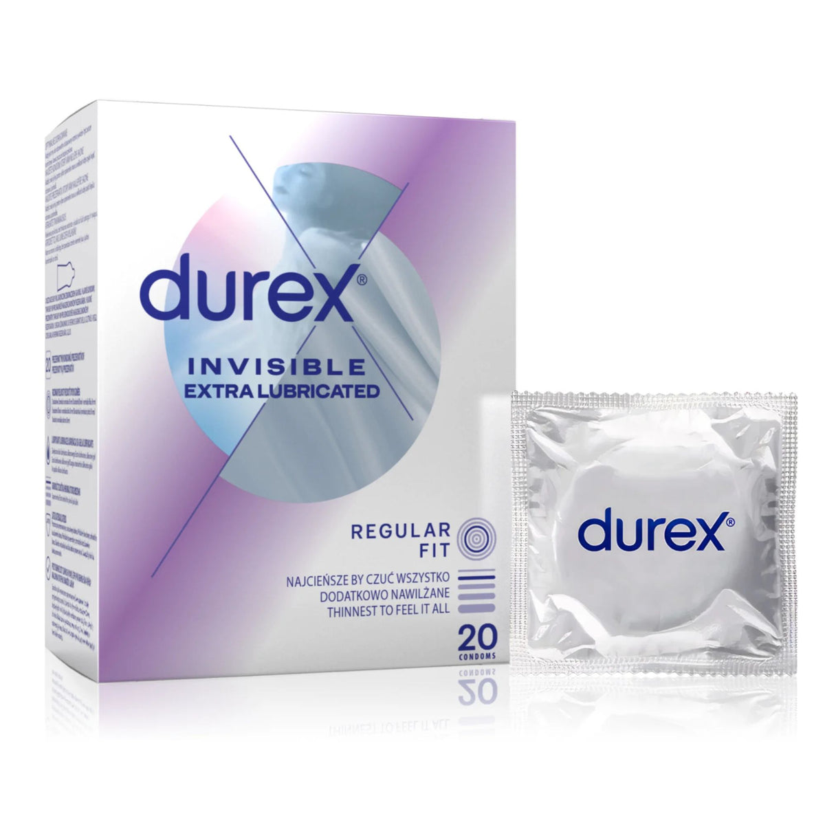 Durex Invisible Extra Lubricated Box 20 | WorldCondoms Hauptbild