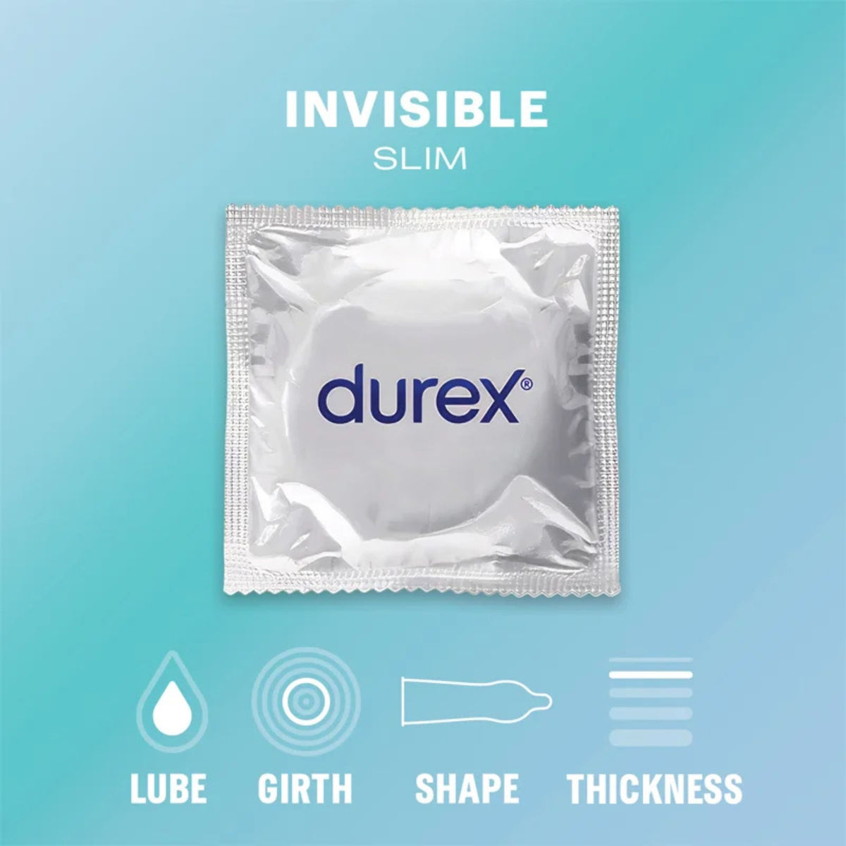 Durex Invisible SLIM Box 10 | WorldCondoms