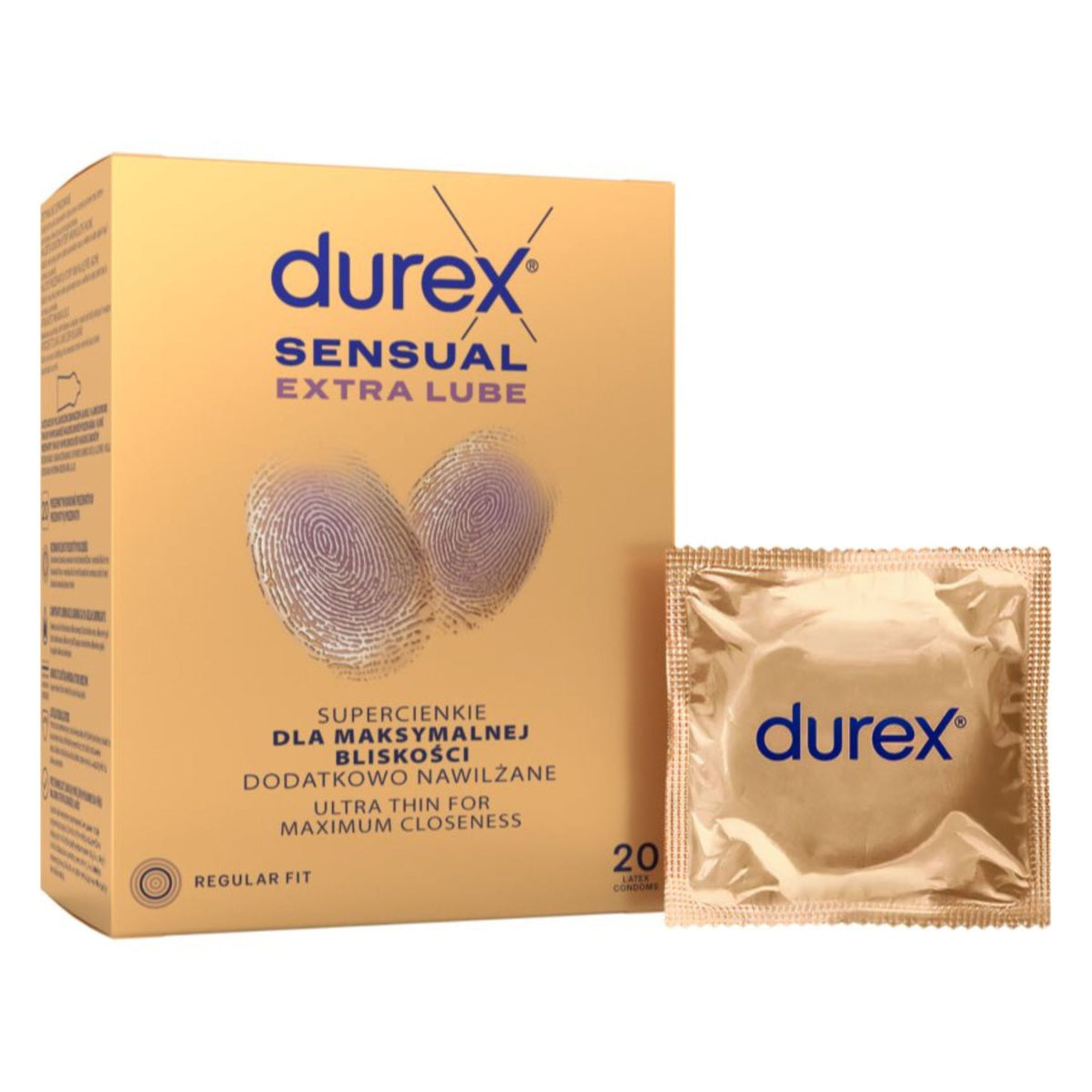 Durex Sensual EXTRA LUBE Box 20 | WorldCondoms Hauptbild