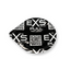 An image of a single, black-and-white foil-wrapped condom packet from the brand EXS. The wrapper is marked with the brand's logo, which features the text "EXS PULL" and "ESTD. 1993." A QR code is visible in the center of the packet. The product is labeled as "NON LATEX."
