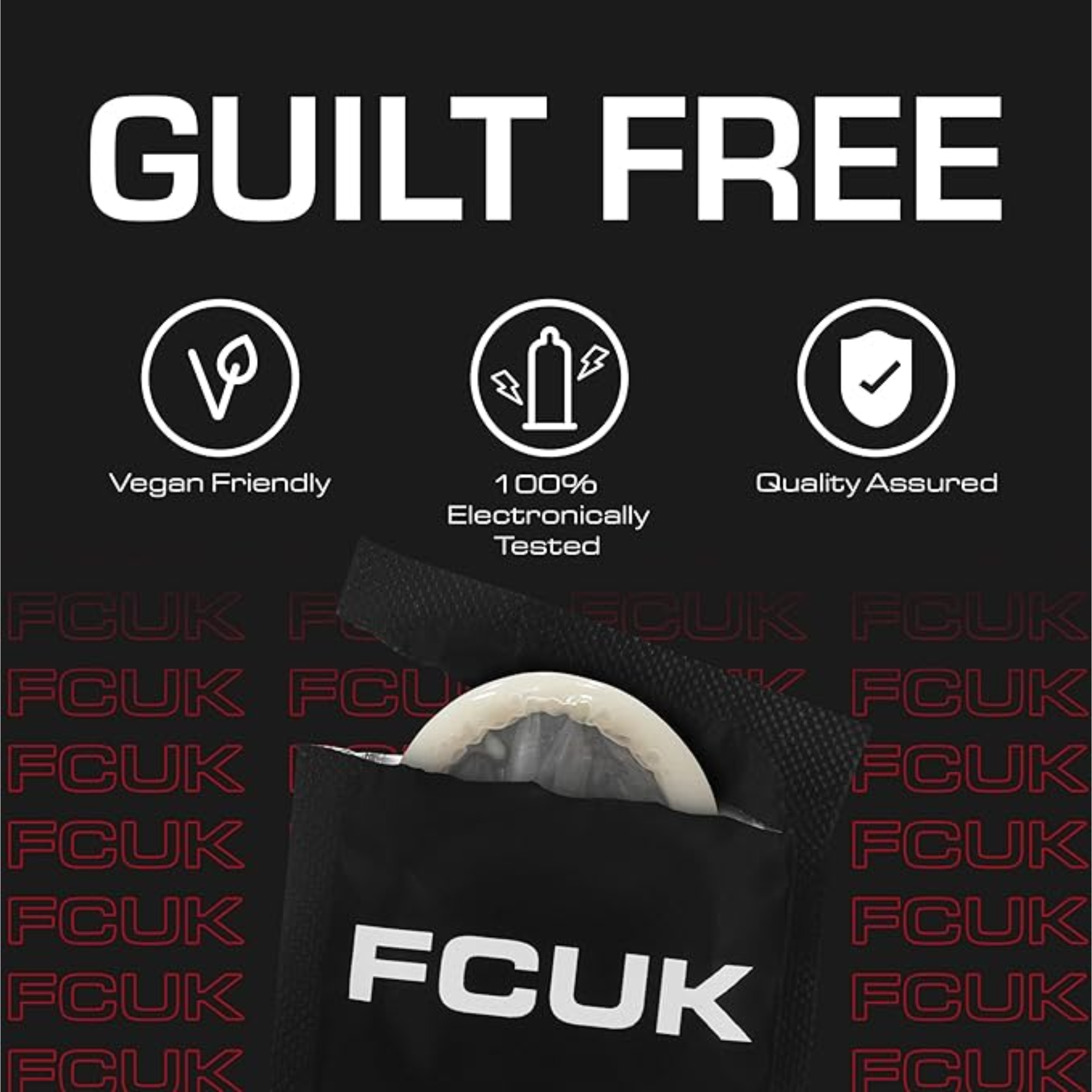 FCUK True Feel Condoms Black 12 Pack Zweitbild