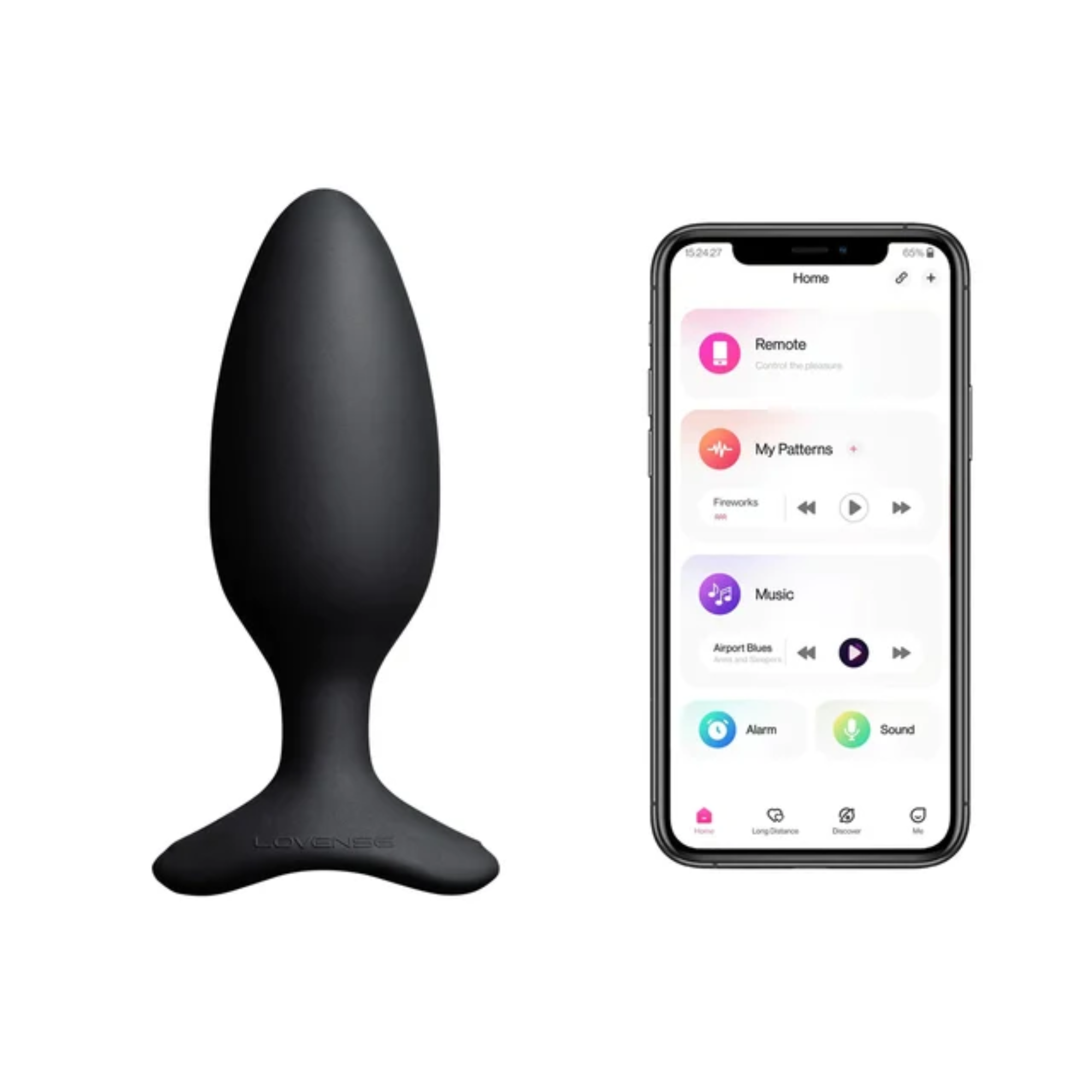 Lovense Hush 2 ferngesteuerter, per App gesteuerter 1.5" Analplug, Schwarz Zweitbild