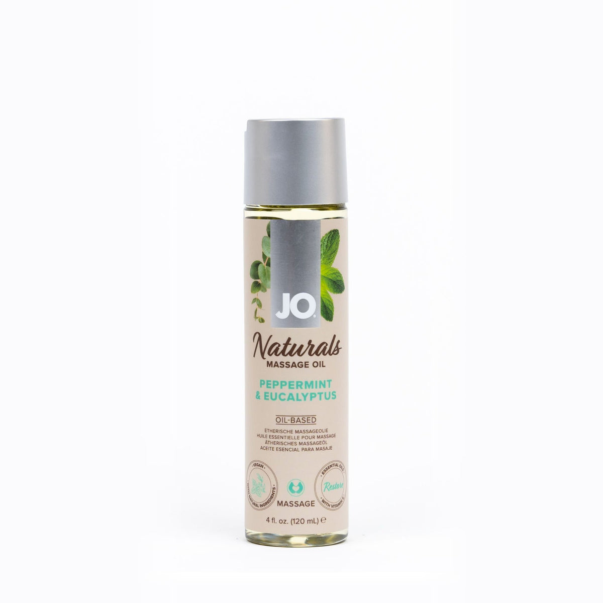 JO Naturals Massage Oil Peppermint & Eucalyptus 4 fl.oz Hauptbild