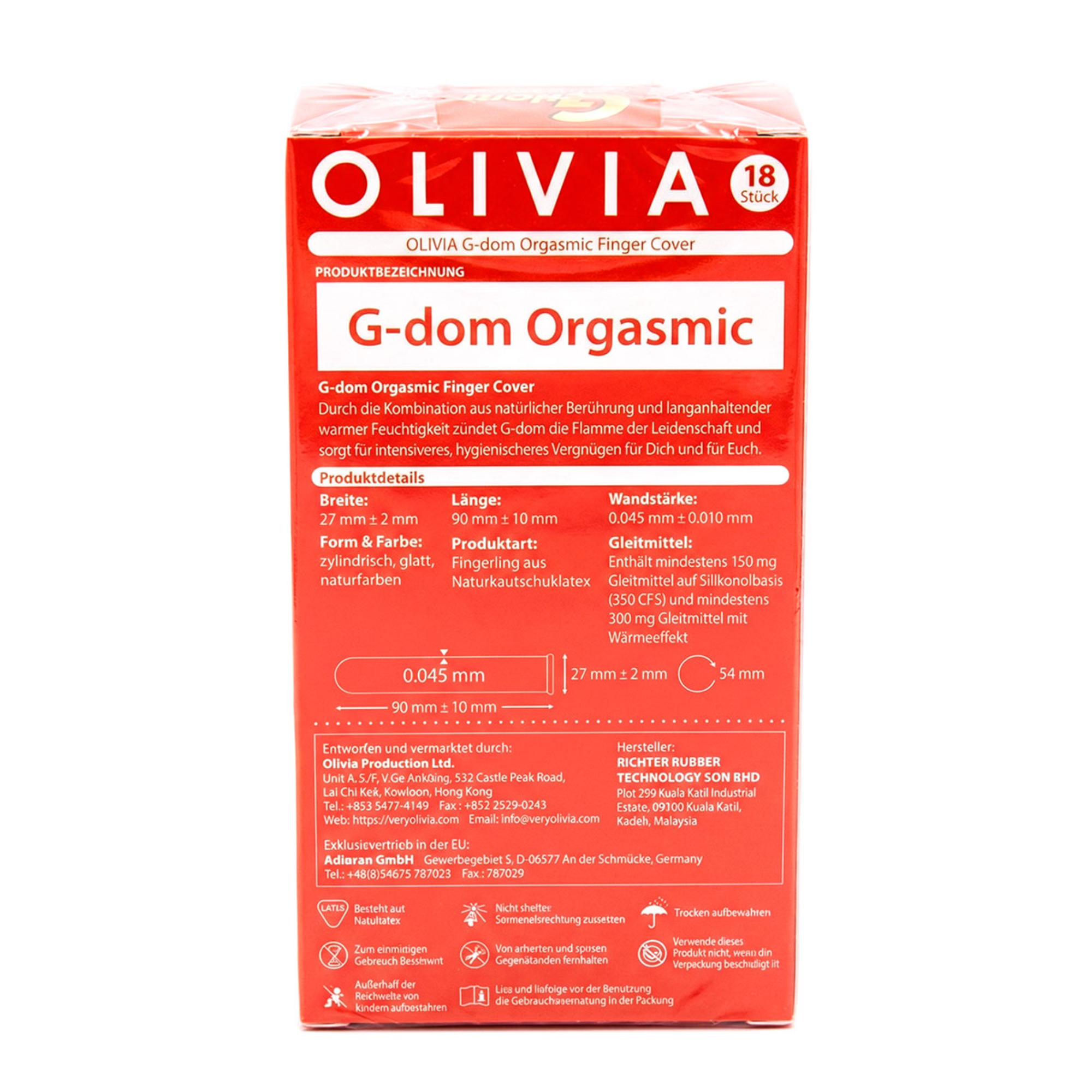 Olivia G-Dom Orgasmic Finger Cover 18 Pack Zweitbild