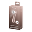 Packaging box shot for the Satisfyer Pro 2 Generation 2 Air Pulse Vibrator in rose gold, displaying press quotes, key specifications, and product images.