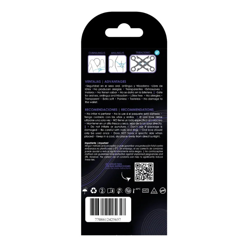 Uniq Oral Love Dental Dams 3er Pack Zweitbild