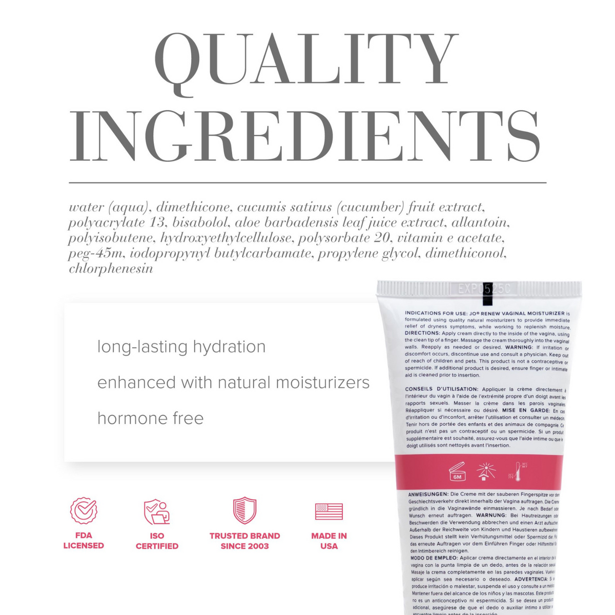 System JO Renew Vaginal Moisturizer - quality ingredients