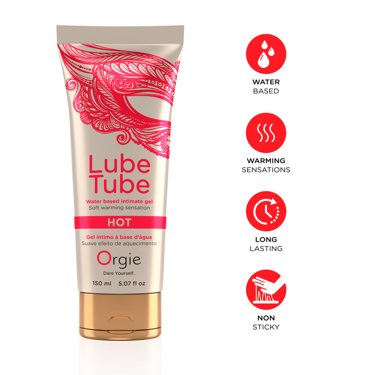 Orgie Lube Tube HOT Intimate Gel 150ml