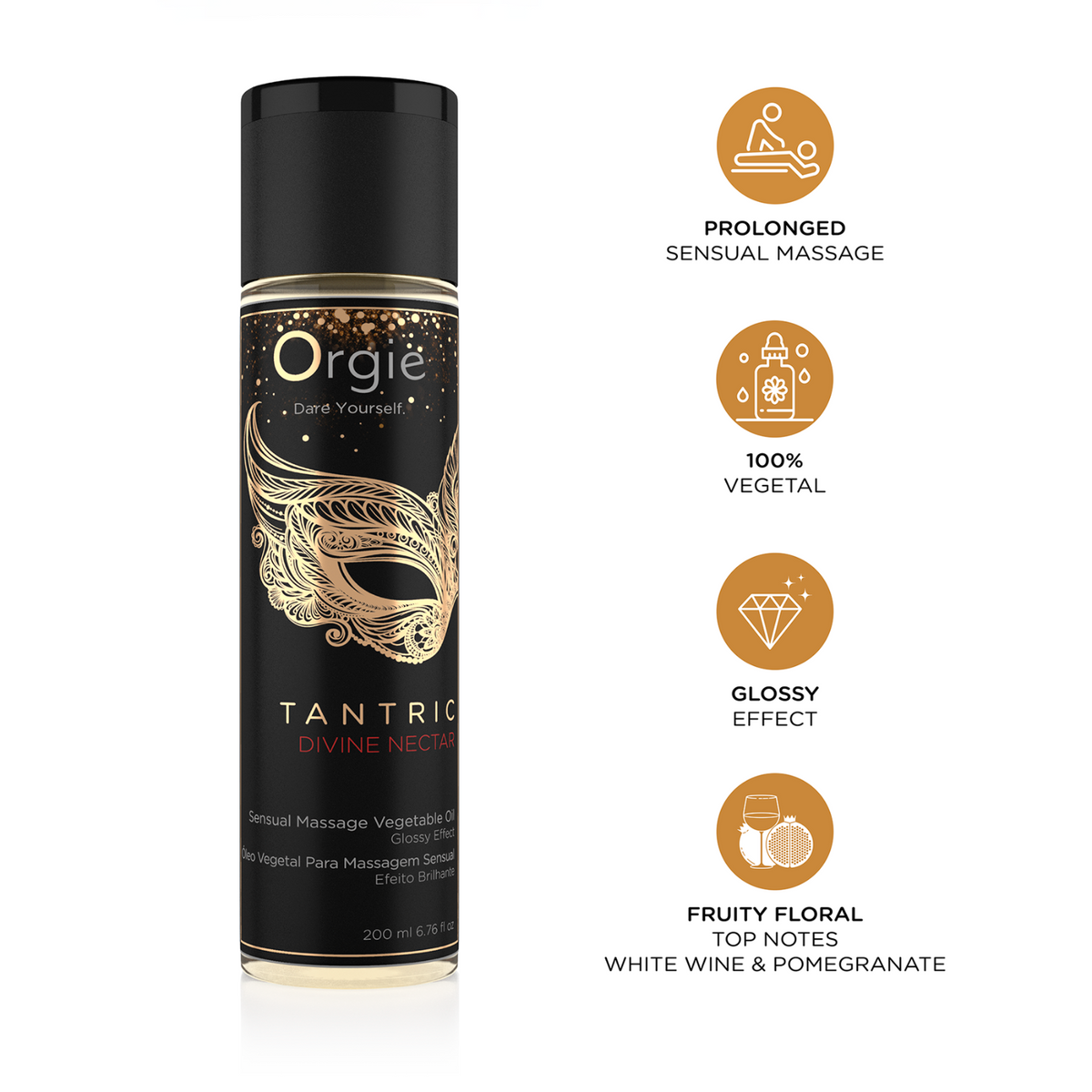 Orgie Tantric Divine Nectar Massage Vegetable Oil 200ml