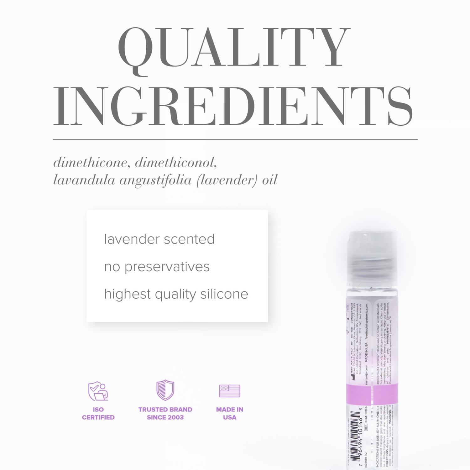 System JO All-In-One-Massage-Gleit-Lavendelfelder 30 ml Zweitbild