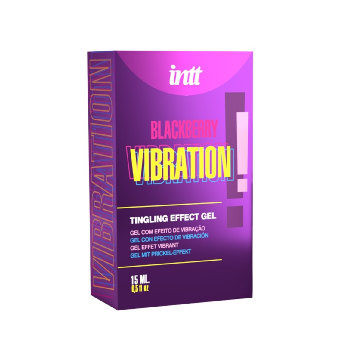 intt Blackberry Vibration Tingling Effect Gel 0.5 fl.oz box in a white background