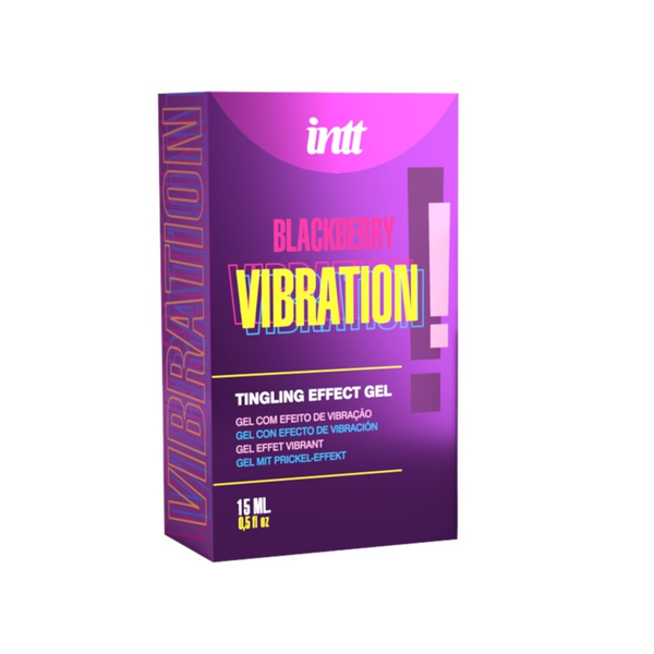 intt Blackberry Vibration Tingling Effect Gel 0.5 fl.oz box in a white background