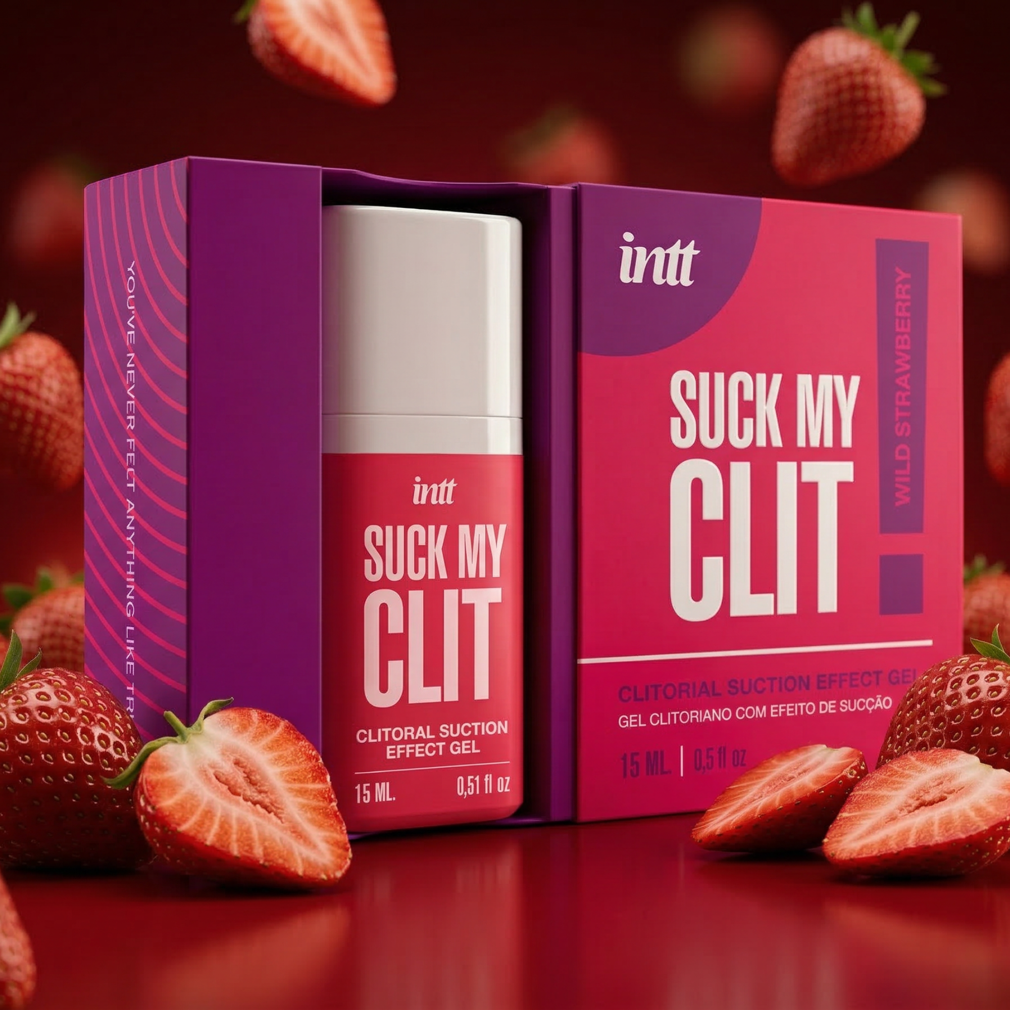 intt Suck My Clit Wild Strawberry Saugeffekt Gel 15 ml Zweitbild
