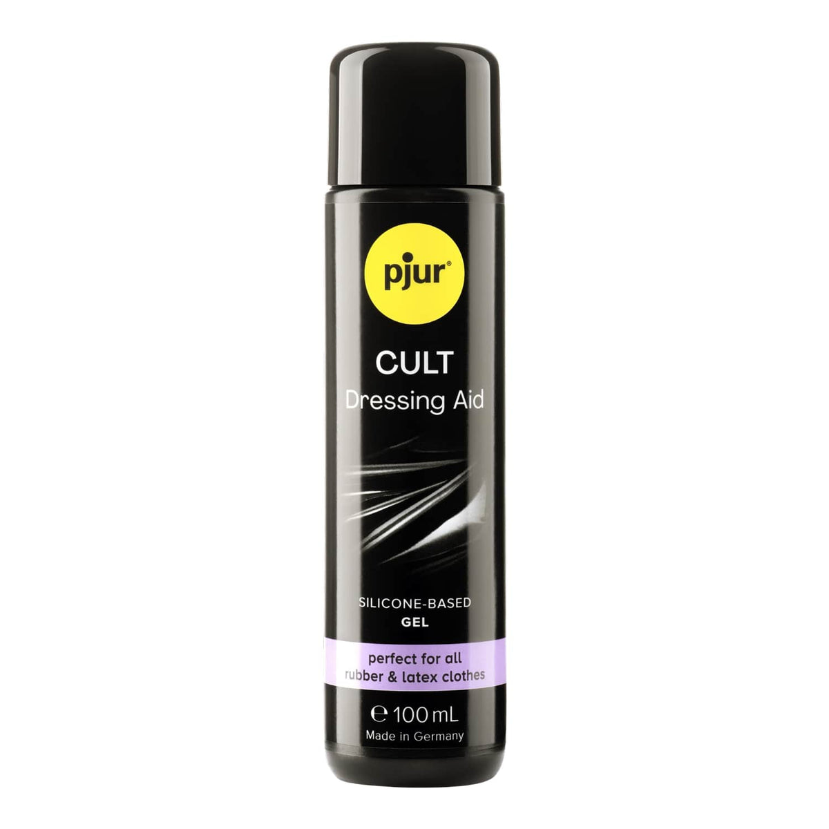 A black bottle of Pjur Cult Dressing Aid is shown on a white background. Hauptbild