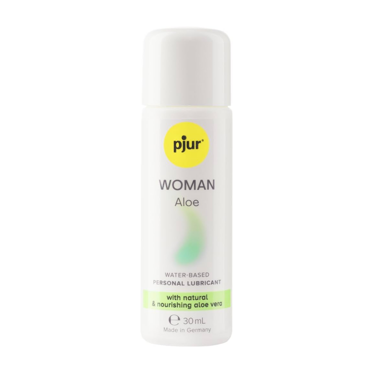 A white bottle of Pjur Woman Aloe lubricant is shown on a white background. Hauptbild