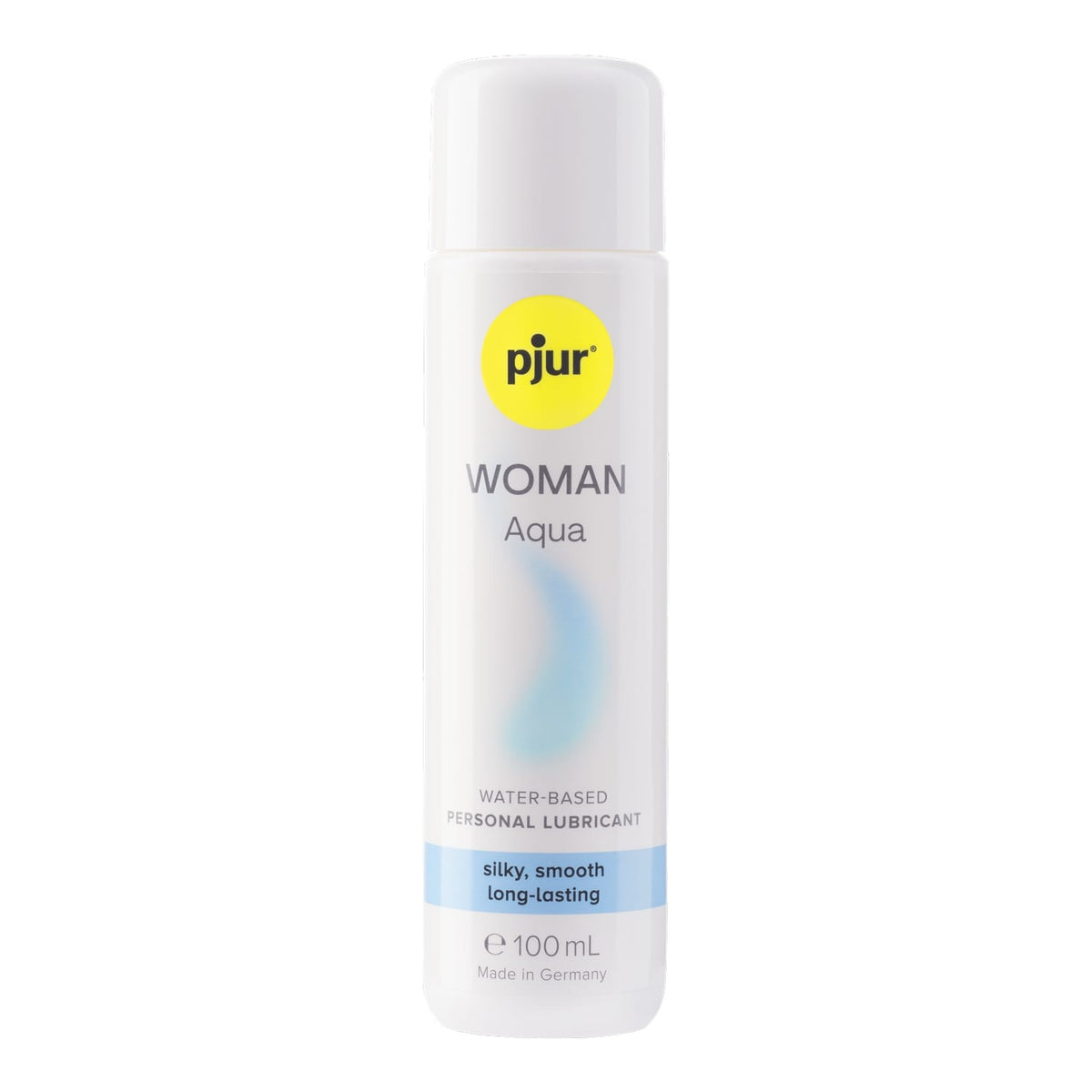 A white bottle of Pjur Woman Aqua lubricant is shown on a white background. Hauptbild