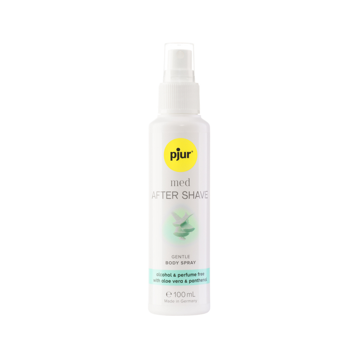 A white bottle of pjur MED After Shave spray on a white background. Hauptbild