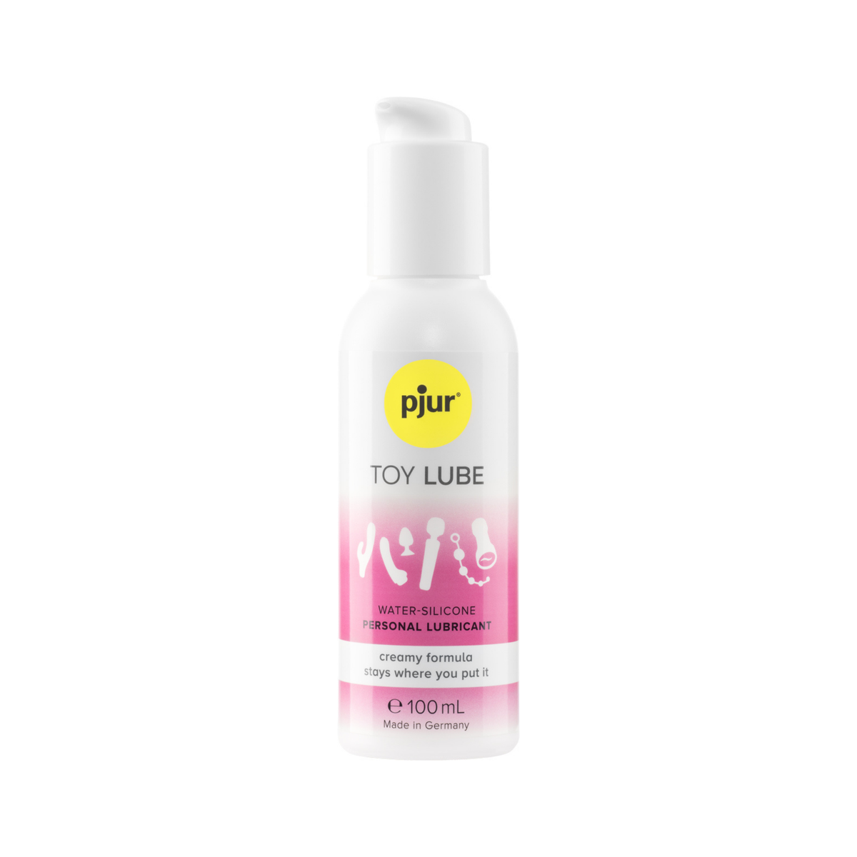 A white pump bottle of Pjur Toy Lube is shown against a white background. Hauptbild