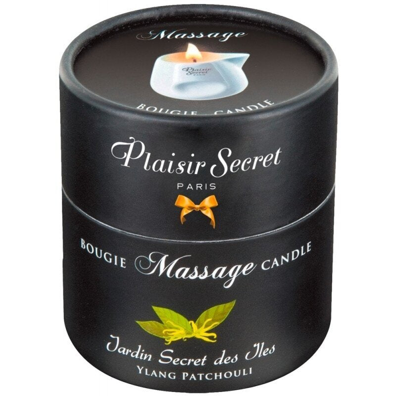 Plaisir Secret YLANG Bougie Massage Candle 80ml in white background. Hauptbild