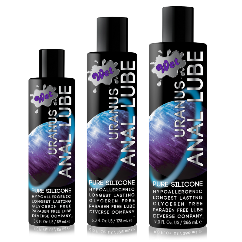 Wet Uranus Lube Pure Silicone Hypoallergenic Longest Lasting Glycerin Free Paraben Free Lubes