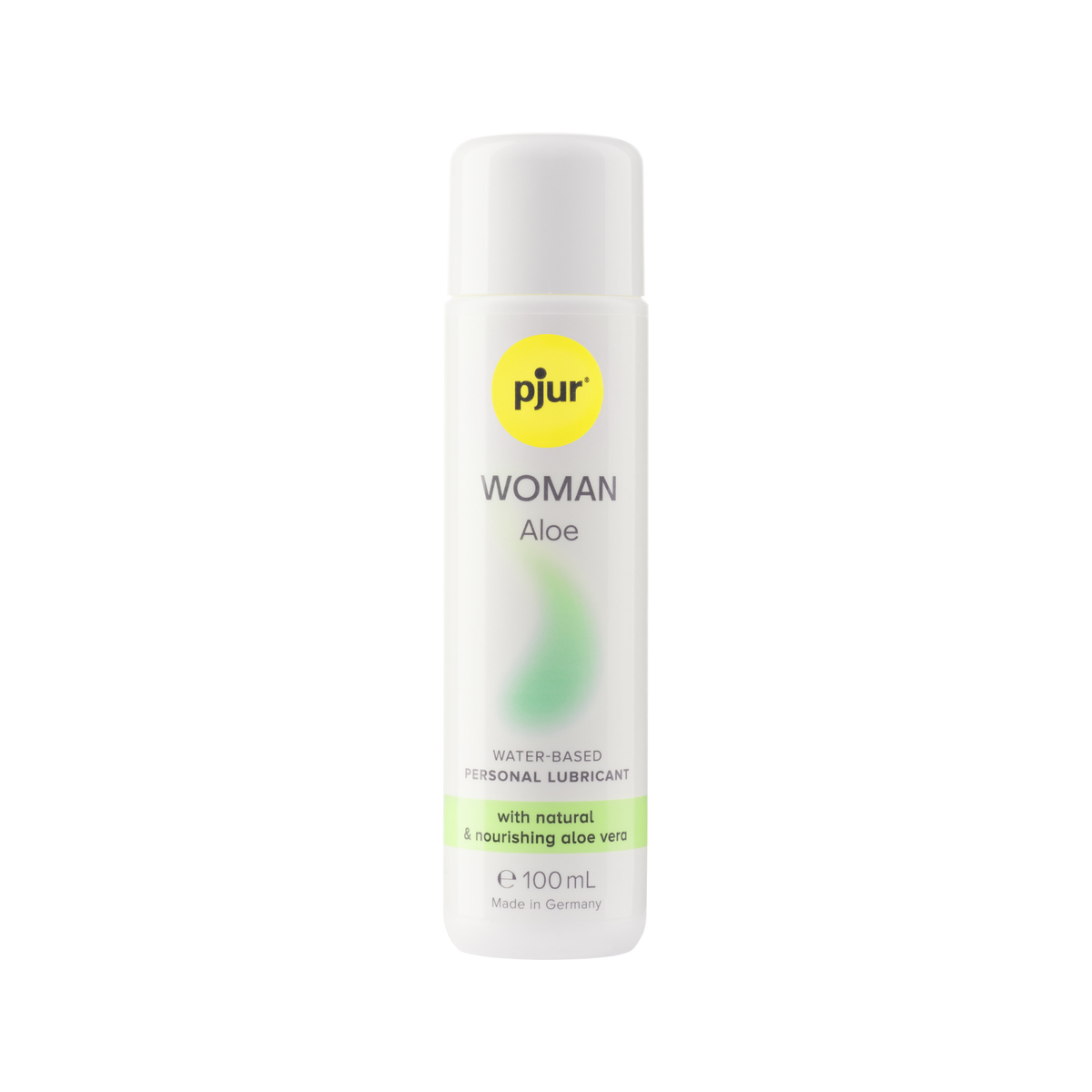 A white bottle of Pjur Woman Aloe lubricant is shown on a white background. Hauptbild