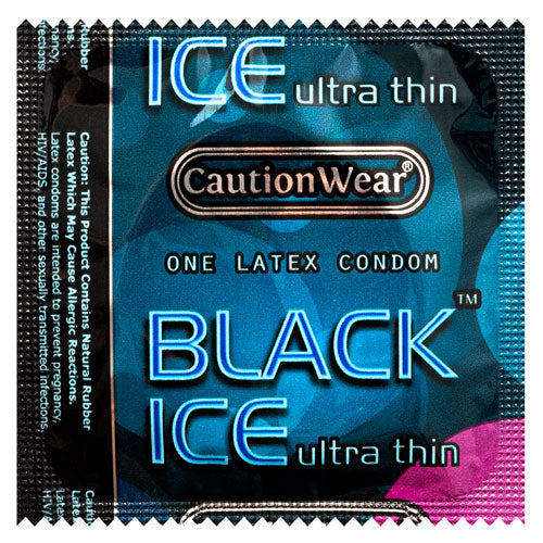 Caution Wear Black Ice Condoms | WorldCondoms Hauptbild