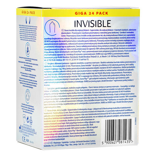 Durex Invisible Sensitive 24er Pack Zweitbild