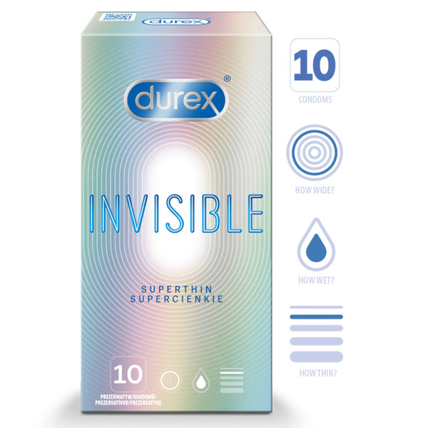 Durex Invisible Super Thin Condoms Box of 10 to buy online