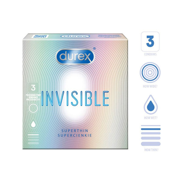 Durex Invisible Super Thin Condoms Box of 10