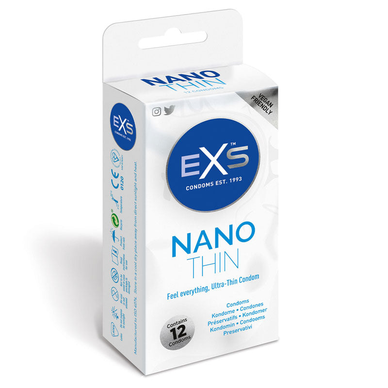 EXS Nano Thin Box 12 Front | WorldCondoms