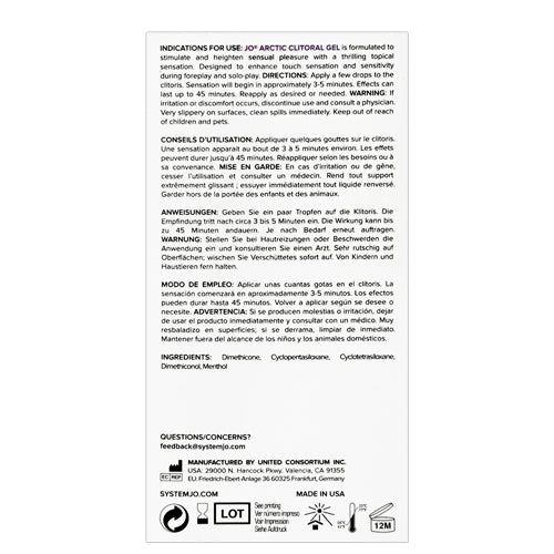 System JO ARCTIC Clitoral Stimulant 10ml Zweitbild