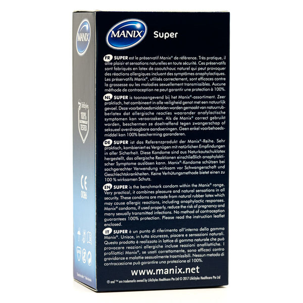 Mates Super Easy-fit Condoms Box 14 Back| WorldCondoms