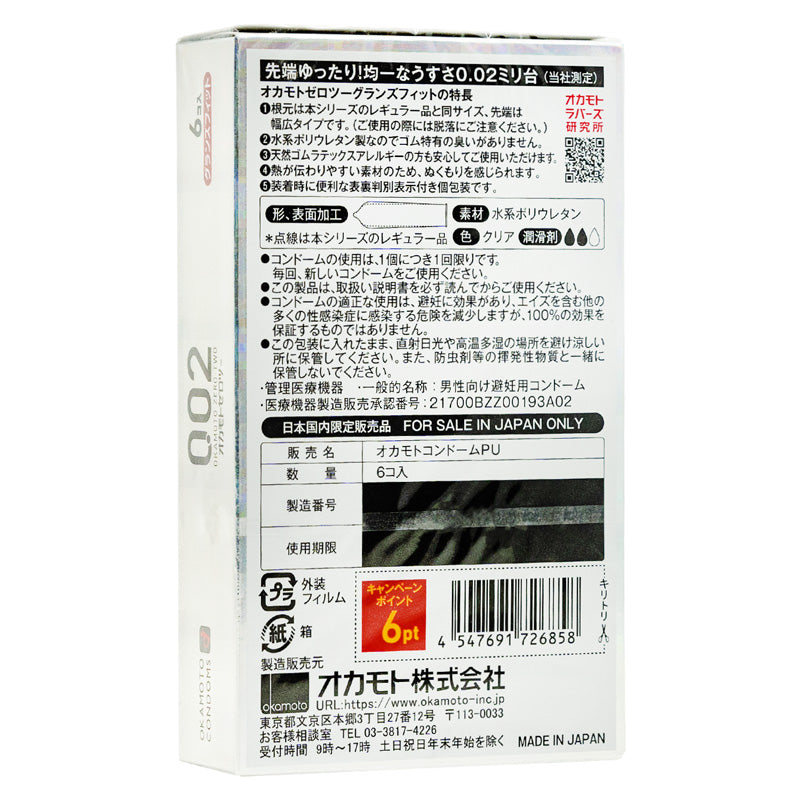 Okamoto 0,02 Zero-Two Grand Fit Box 6 Zweitbild