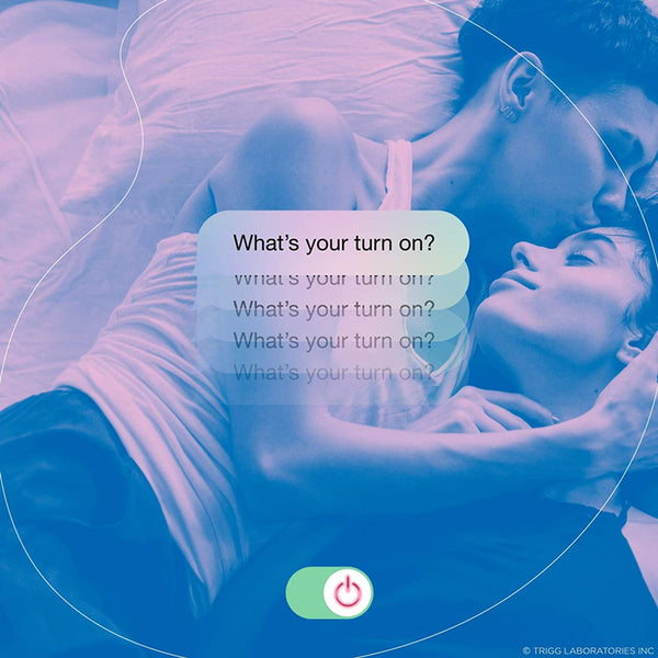 What's your turn on? Couple in bed kissing each other.