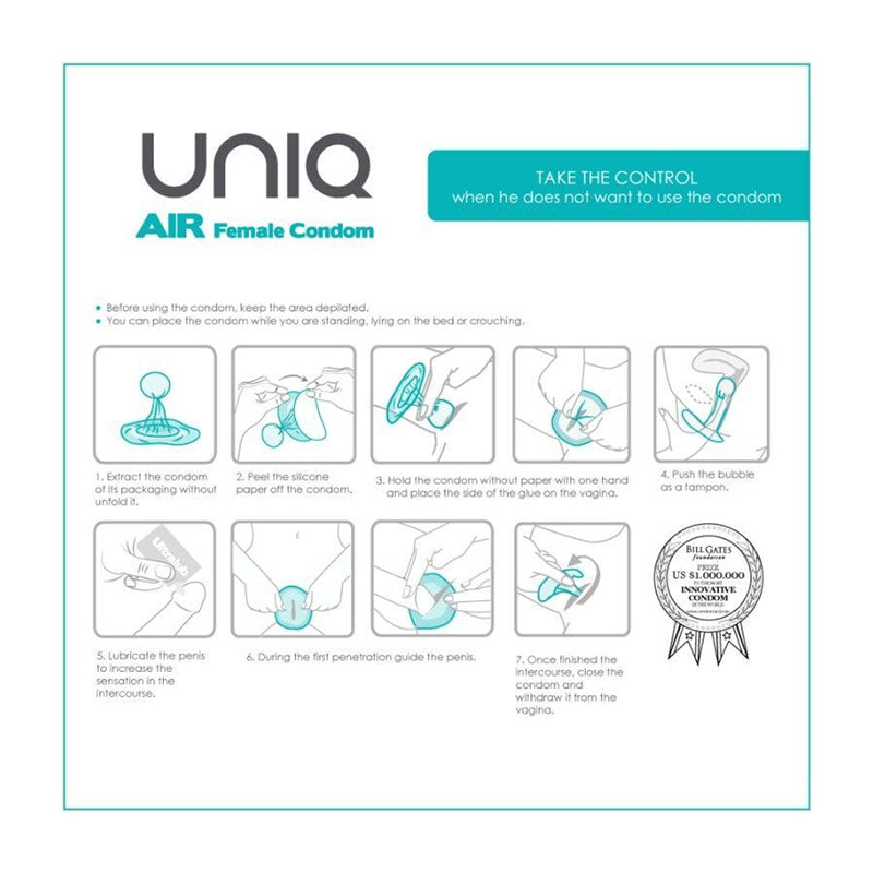 Uniq Air Kondome für Frauen 3er Pack Zweitbild